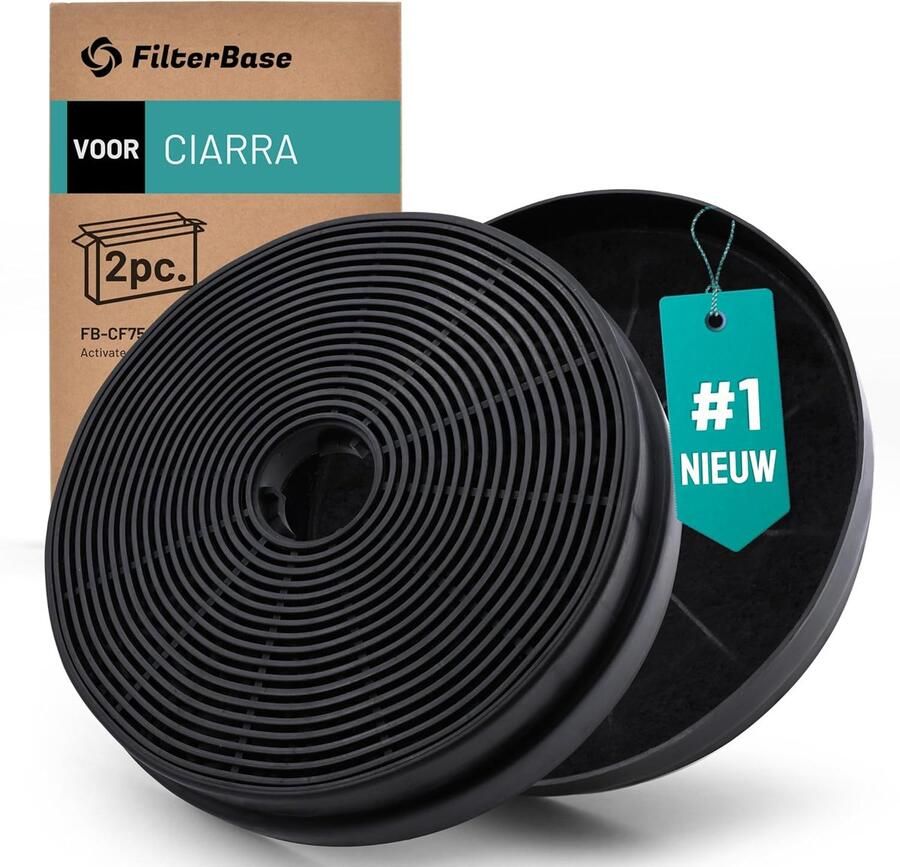 SnelShoppen 2x Actieve Koolstoffilter Geschikt voor Afzuigkap 175x175x36mm Universele Filter voor Keuken Hoogwaardige Kwaliteit Nieuwe Model