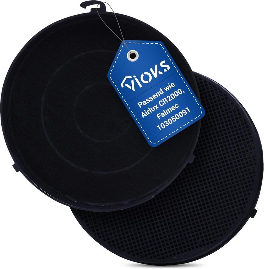 SnelShoppen 2x Actieve Koolstoffilter voor Afzuigkap 168 mm Vervangfilter voor Keuken Effectieve Geurfilter Koolstoffilter voor Afzuigkap Vervan