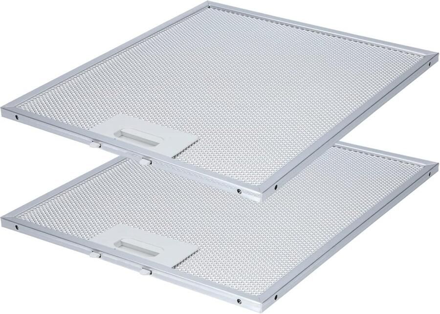SnelShoppen 2x metalen vetfilters voor afzuigkap 305mm x 267mm Geschikt voor AEG Whirlpool en Elica Eenvoudig te installeren en vaatwasserbeste