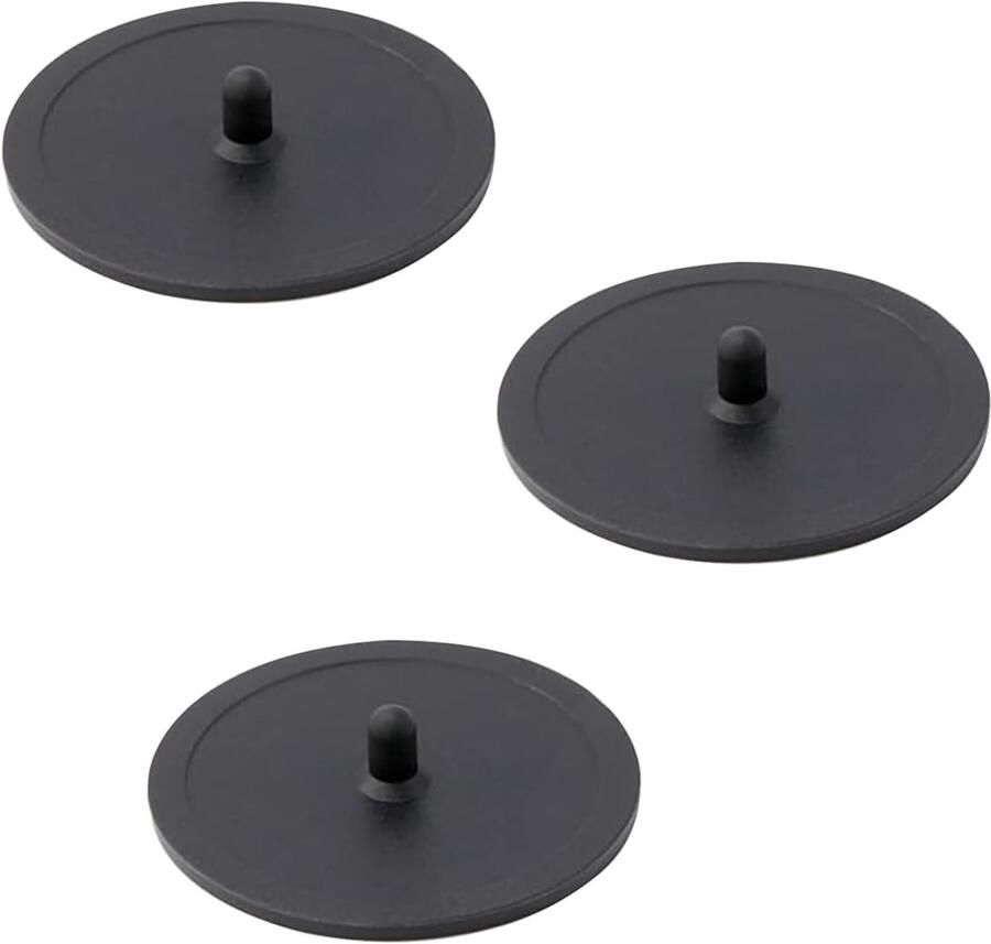 SnelShoppen 3 stuks zwarte blinde filter backflush schijf 50 mm koffiemachine reinigingsschijf duurzame rubberen backflush schijf voor espressom
