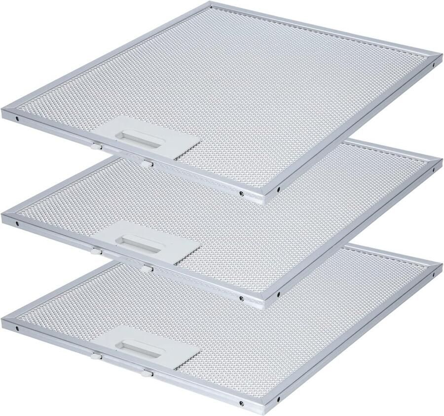 SnelShoppen 3 x metalen vetfilter voor afzuigkap 305 mm x 267 mm aluminium vervangend geschikt voor merken keukenaccessoire filter voor