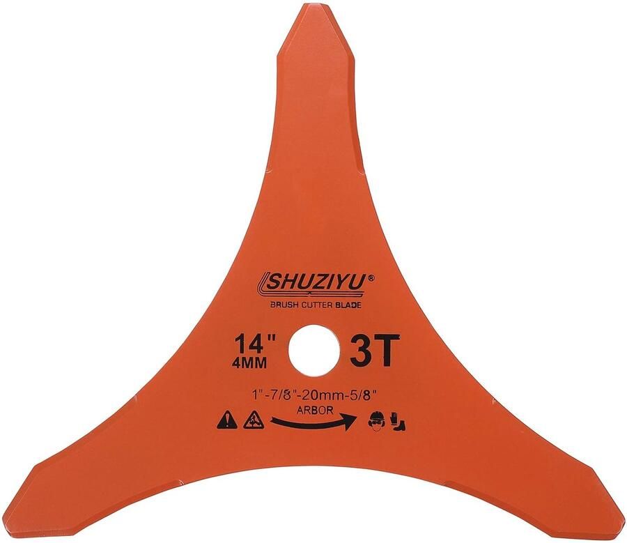 SnelShoppen 355mm 3T Brush Cutter Mes 4mm Dikte SK-5 Carbon Staal Universele Pasvorm voor Tuin en Landschapswerk