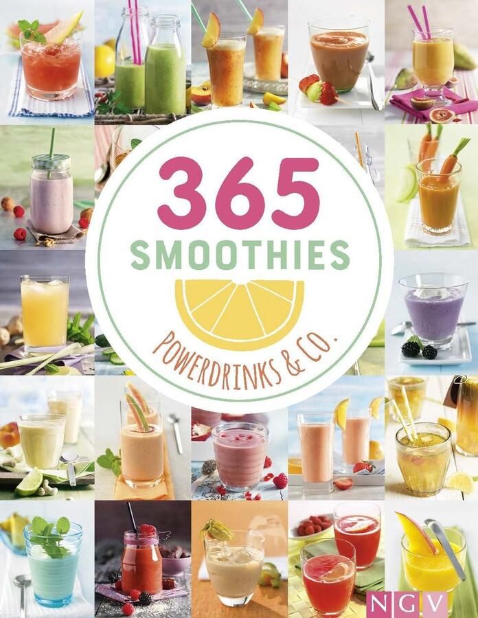 SnelShoppen 365 Smoothies Powerdrinks & Co. Smoothie Boek met Gezonde Recepten voor Shakes Sappen Limonades Detox-Waters Smoothie Bowls en Ju