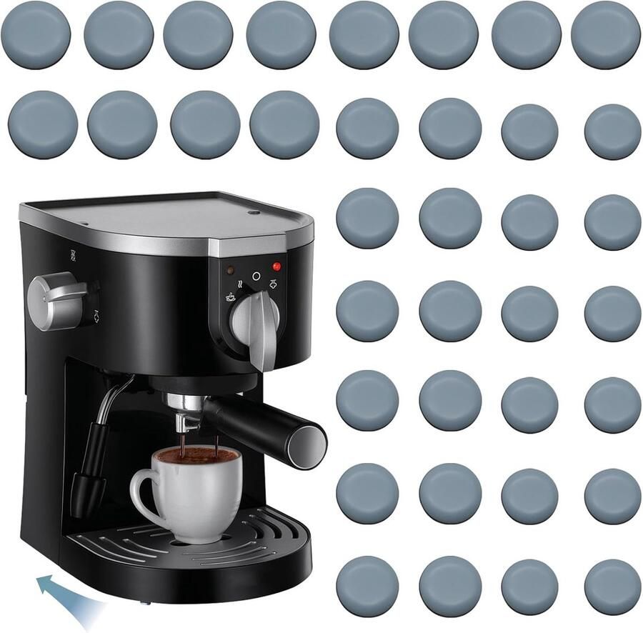 SnelShoppen 36PCS Keukenapparaat Glijders Zelfklevende DIY Slider voor Koffiezetapparaat en Meer Geschikt voor Elk Aanrecht Hoog Belastbaar Makk