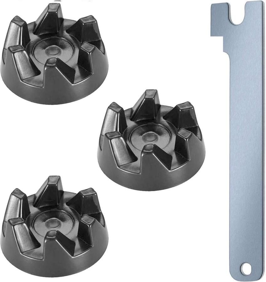 SnelShoppen 3x Koppeling 9704230 Koppeling voor Blender Rubber Koppeling met Sleutel Geschikt voor Keukenmachines KSB52 KSB5 5KSB52 5KSB5