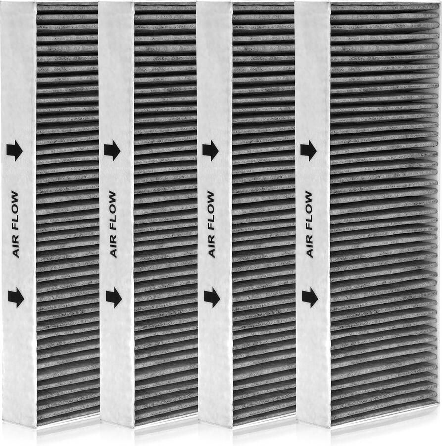 SnelShoppen 4 Actieve Koolstoffilters voor Bora Basic BAKFS en BHU BIU BFIU Afzuigkap 2x2 Set Umluft Filters voor Keuken