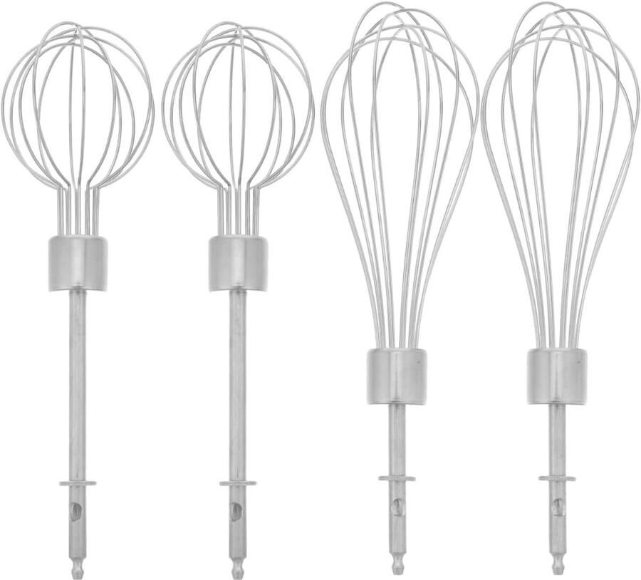 SnelShoppen 4 Reservegardes Roestvrij Staal voor Elektrische Mixer Duurzaam Makkelijk te Installeren Perfect voor Eieren en Room Keukenaccesso