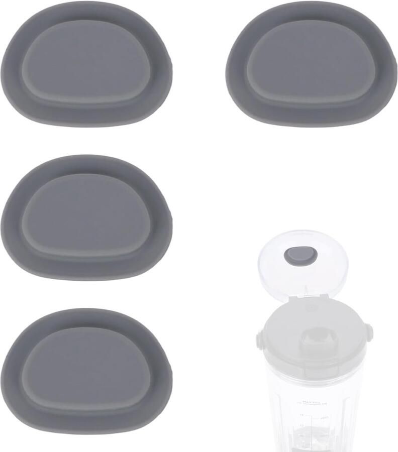 SnelShoppen 4 Stuks Blender Spout Lid Plug 3cm Lekvrije Deksel Pluggen voor Ninja BC151 Series Donkergrijs Ideaal voor Keuken en Dagelijks Geb
