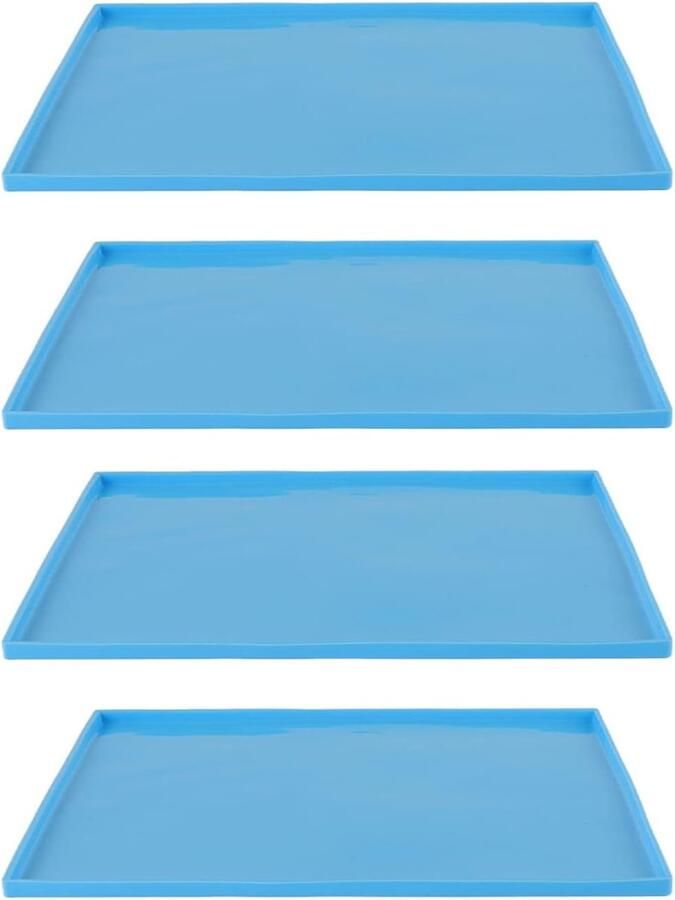 SnelShoppen 4 Stuks Silicone Dehydrator Vellen met Rand Antikleef Silicone Laag voor Excalibur Dehydrator Herbruikbare Dehydrator Matten voor Frui