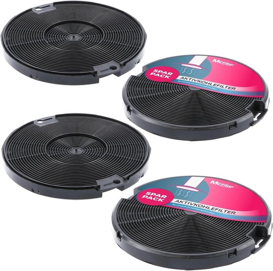 SnelShoppen 4 x Actieve Koolstoffilter Ø 150 mm EFF75 voor Afzuigkap Geschikt voor Vervangingen van Modellen 2 Sets