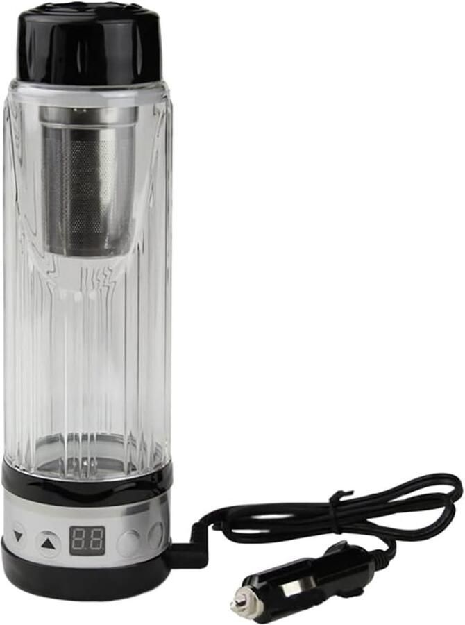 SnelShoppen 420ML Auto Elektrische Waterkoker 12 24V Reisthee Mok Warmhoud Thermosbeker Met Temperatuur Sensor