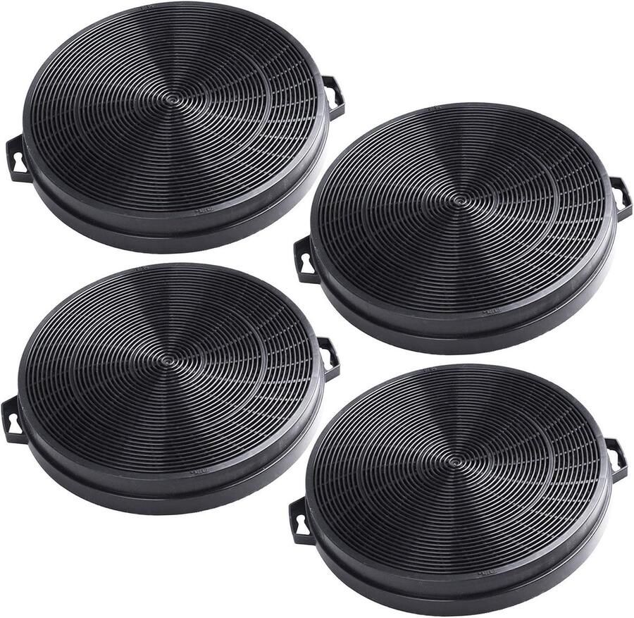 SnelShoppen 4x Charcoal Filter voor Afzuigkap 210mm Vervangingsfilter Geschikt voor Alle Merken Actieve Koolstof Ideaal voor Keuken