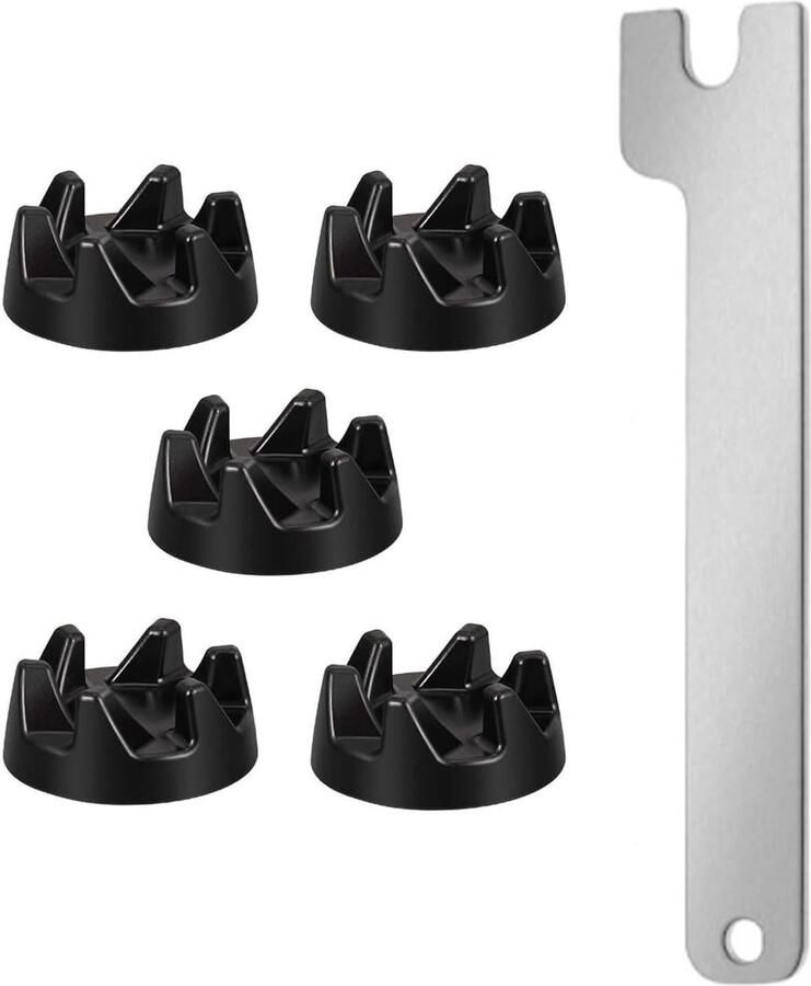 SnelShoppen 5 Pack Vervanging Blender Koppeling Rubber Koppeling Gear Koppeling Voor Keuken Blender Met Sleutel Ideaal Voor KitchenAid
