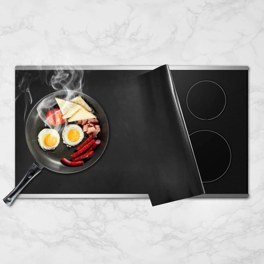 SnelShoppen 52 x 78 cm Inductiekookplaat Beschermmat Silicone Kookplaat Cover Antislip en Hittebestendig tot 230 °C Krastbestendig voor Keuken