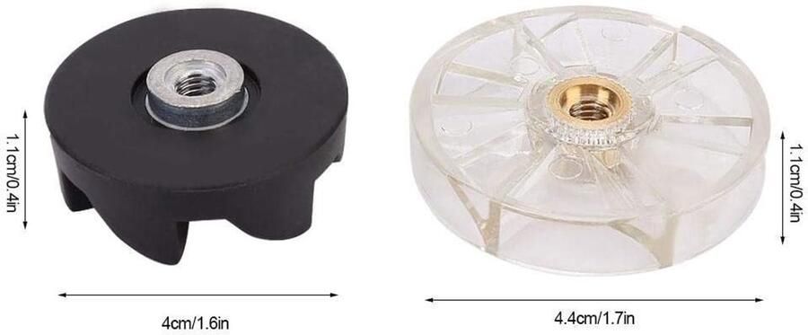 SnelShoppen 6 Pack Vervangende Snijbladen en Tandwielen voor Blender Hoogwaardig Plastic Rubber en Metaal Duurzaam Geschikt voor Mixen en Malen