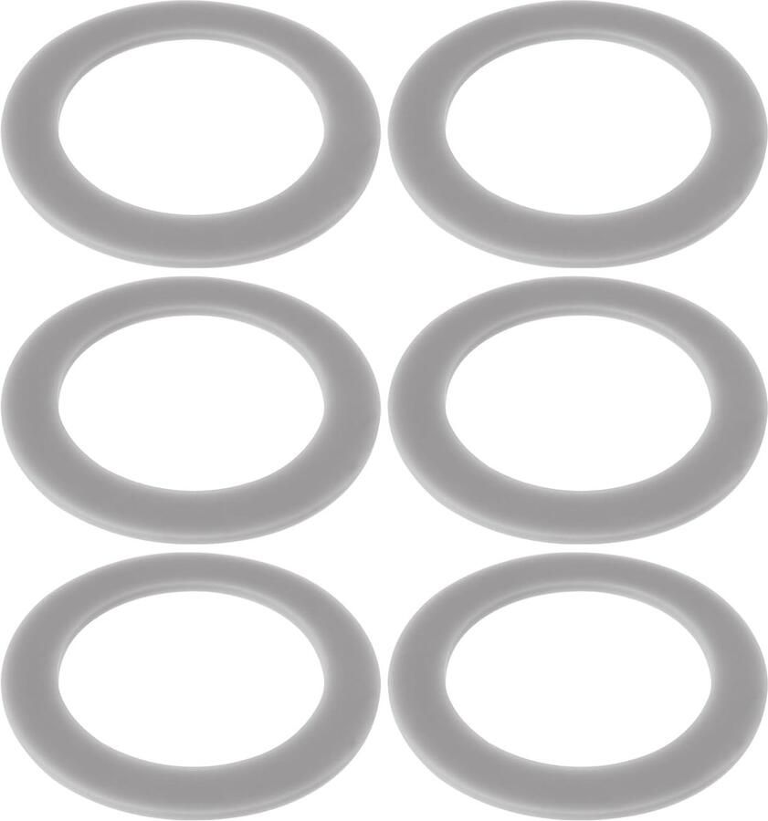 SnelShoppen 6 Stuks Blender O-Ring Gasket Silicone Seal Geschikt voor Hamilton Beach 47mm Binnen Diameter 67mm Buiten Diameter 2mm Dikte Grijs Keu