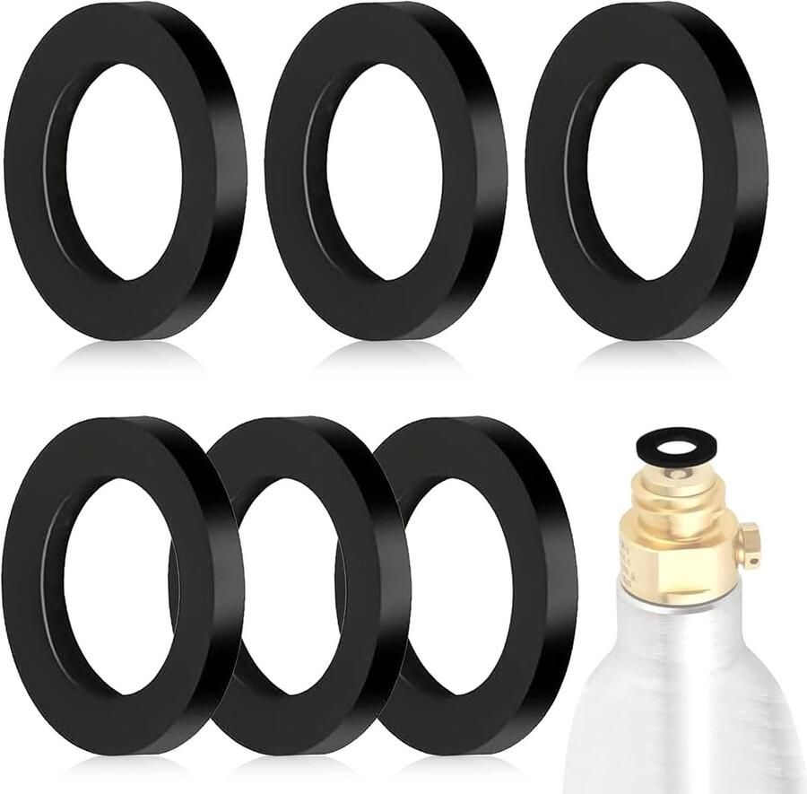SnelShoppen 6x Sealing Ring Seal Vervangingsring CO2 10mm Binnen 19mm Buiten Hoogwaardige Rubber Universeel Geschikt voor Alle Modellen Spare