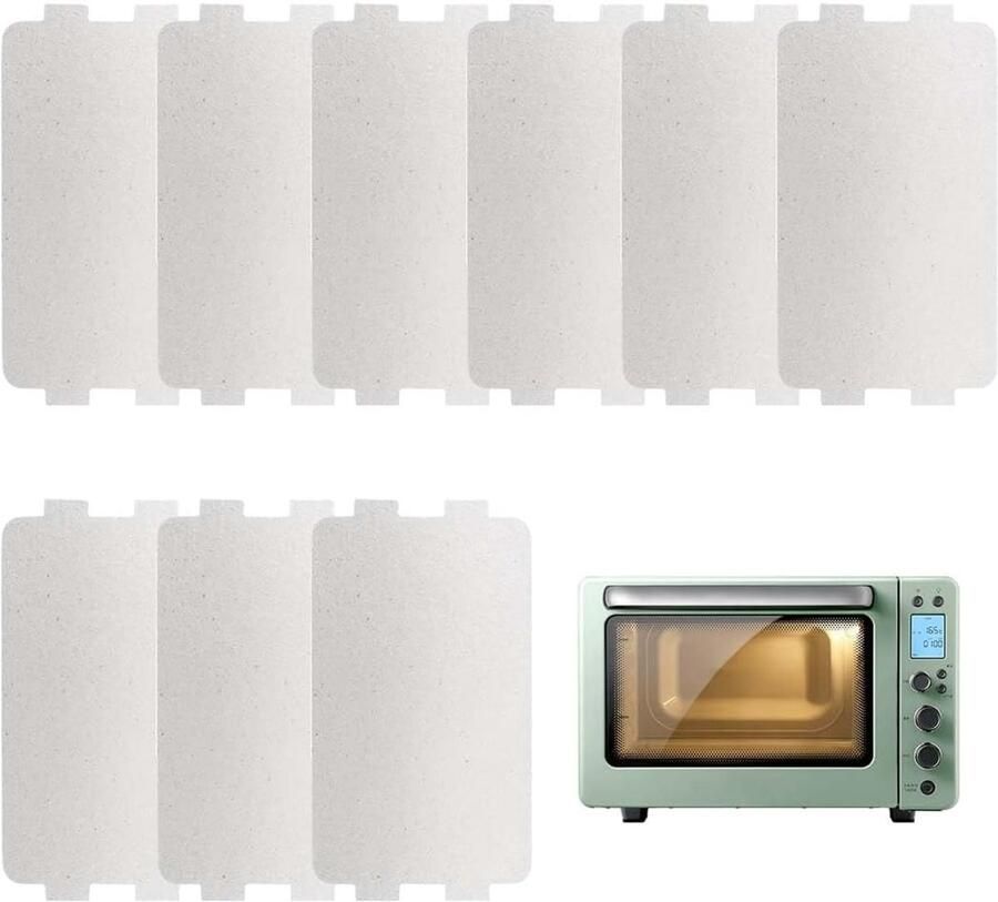 SnelShoppen 8 Mica Magnetron Bladen 6.5×11.5cm Mica Magnetron Beschermers Universele Mica Golfgeleider Deksel voor Keuken Magnetron Oven