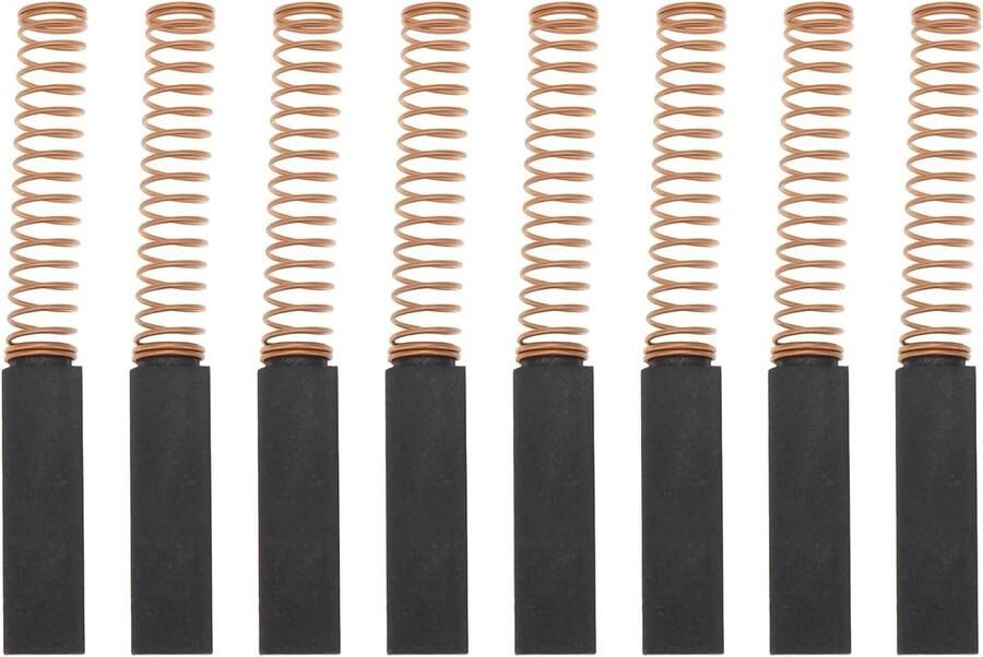 SnelShoppen 8 Stuks Koolborstels 4x4x15mm Voor Gereedschap Naaimachine Blender Vervangende Borstels Zwart Betrouwbaar en Duurzaam