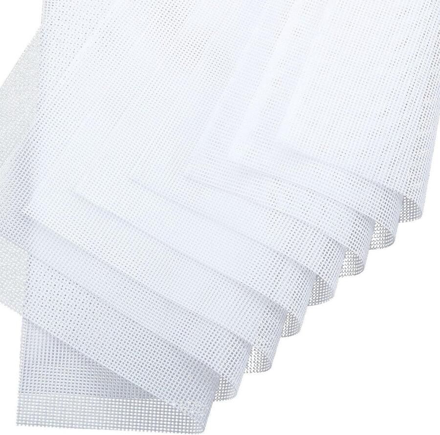 SnelShoppen 8 Stuks Silicone Voedsel Drogen Vellen Antiaanbaklaag Vierkant Wit 14 x 14 Inch Geschikt voor Fruit Drogen Keuken Accessoires