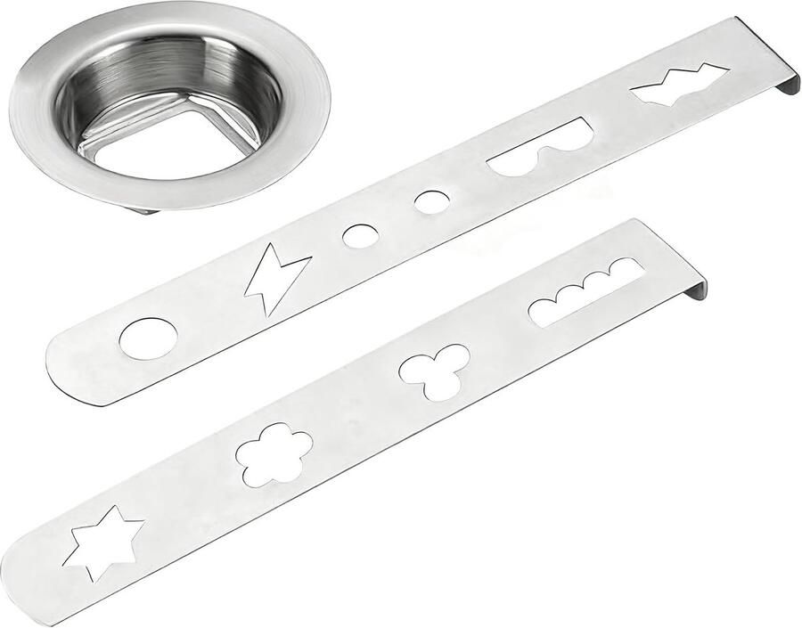 SnelShoppen Accessoires voor vleesmolen 8 vormen roestvrij staal 430 bakaccessoires vleesmolen accessoires model 5 diameter 58 mm (zilver 1)