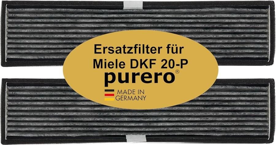 SnelShoppen Activated Carbon Filter DKF 20-P Vervangingsfilter voor Afzuigkappen Geschikt voor Miele DUU 2900 Made in Germany 6-12 maanden l