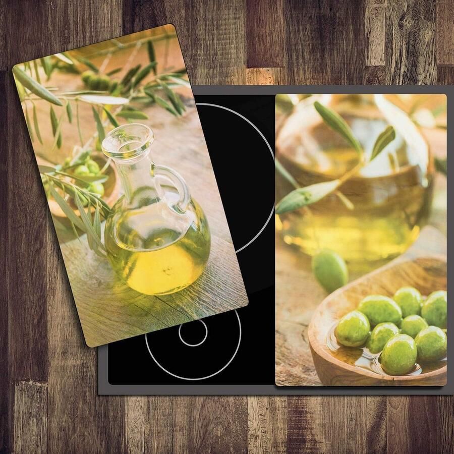 SnelShoppen Afdekplaat Keramische Kookplaat 60x52 cm Inductie Kookplaatbescherming Decoratieve Glasplaat Veiligheidsglas Snijplank Spatbescherm