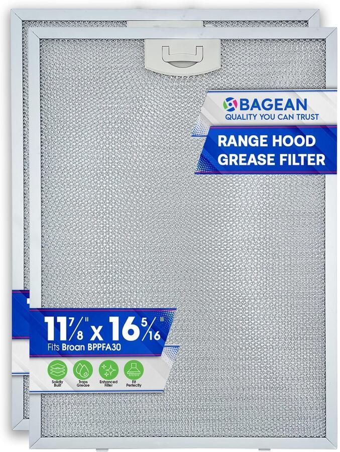 SnelShoppen Afzuigkap Filter Vervanging 11.8 x 16.3 Metalen Kachel Ventilatie Filter voor Keuken Ideaal voor Broan Range Hood Filtert Vet en