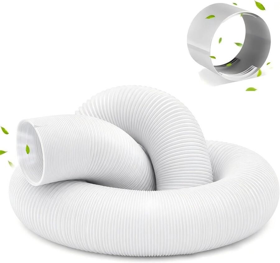 SnelShoppen Air Conditioner Afvoerslang met Adapter 1 5 m 130 mm Flexibele Ventilatie Slang voor Airconditioning Afzuigkap Wasdroger Duurzaam