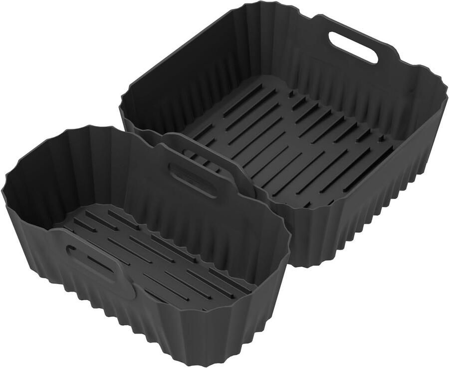SnelShoppen Airfryer Accessoires Siliconen Vorm Set 6L & 3L Geschikt voor Dual Basket Heteluchtfriteuse Perfect voor Keuken Feest Camping