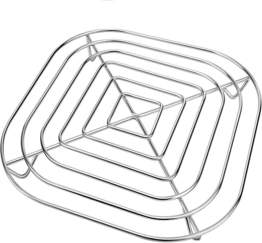 SnelShoppen Airfryer Grillrooster Roestvrij Staal 19x18 cm Airfryer Accessoires voor Ninja CRISPi Vaatwasmachinebestendig en Ovenbestendig Cri