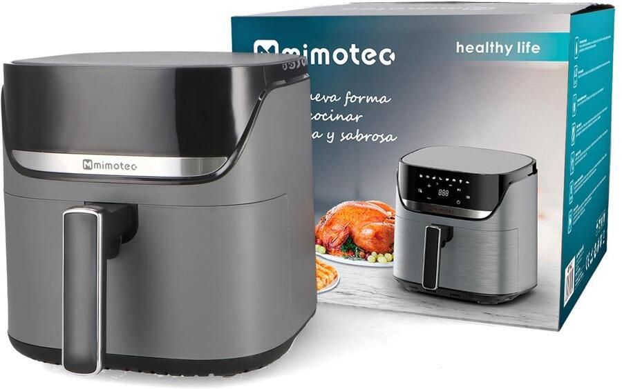 SnelShoppen Airfryer zonder olie 7 6L 2000W touchscreen 8 menu's instelbare timer 60 min 80-200°C vetreductie voor gezond koken in keuken per
