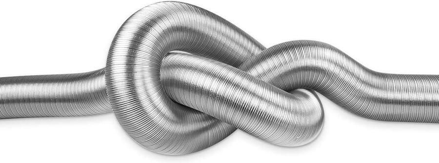 SnelShoppen Aluminium Flexibele Afvoerslang 150mm 3m Lange Temperatuur- en Corrosiebestendige Ventilatiebuis voor Airconditioning Droger Oven