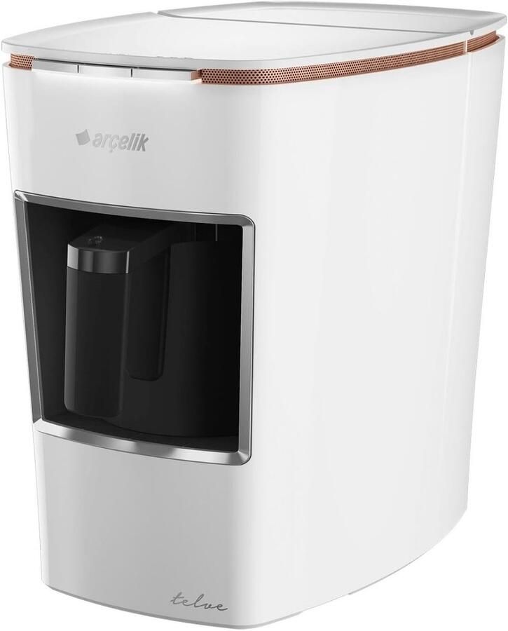 SnelShoppen Arçelik K 3400 Wit Koffiezetapparaat voor Turkse Koffie Elektrische Koffiemaker voor Keuken Koffiezetter met Wit Snoer Perfect voor T
