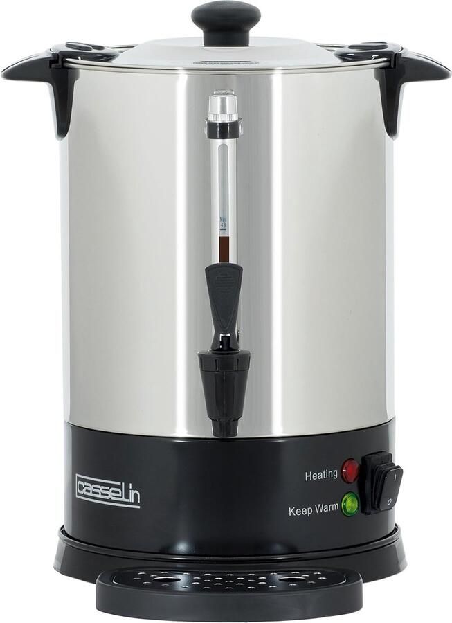 SnelShoppen Automatische Koffiemachine voor 48 Kopjes RVS Zetkolator 950W Koffiezetapparaat voor Feesten Evenementen en Thuisgebruik