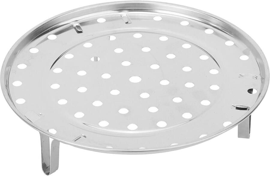 SnelShoppen Bamboestomer voor Tamales Flaneras Bain Marie Stoomstand 22cm Grote Mand Roestvrijstaal Stoomhouder Bakplaat Keukenaccessoires