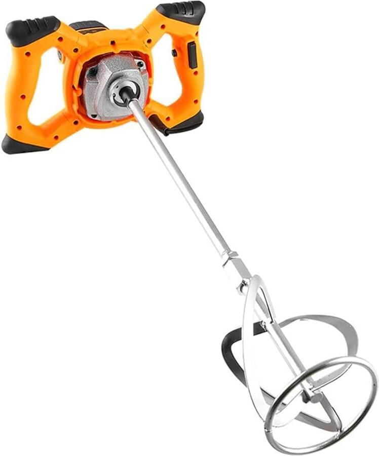 SnelShoppen Betonmixer meelmixer 1600 W elektrische draagbare roermachine met 6 versnellingen voor cementmodder wortels kleurcoating en boren