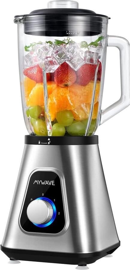 SnelShoppen Blender 1300 W met 1 5 L Capaciteit Roestvrijstalen Messen en Afneembare Beker 2 Snelheden + Pulse Vaatwasmachinebestendig voor Ke