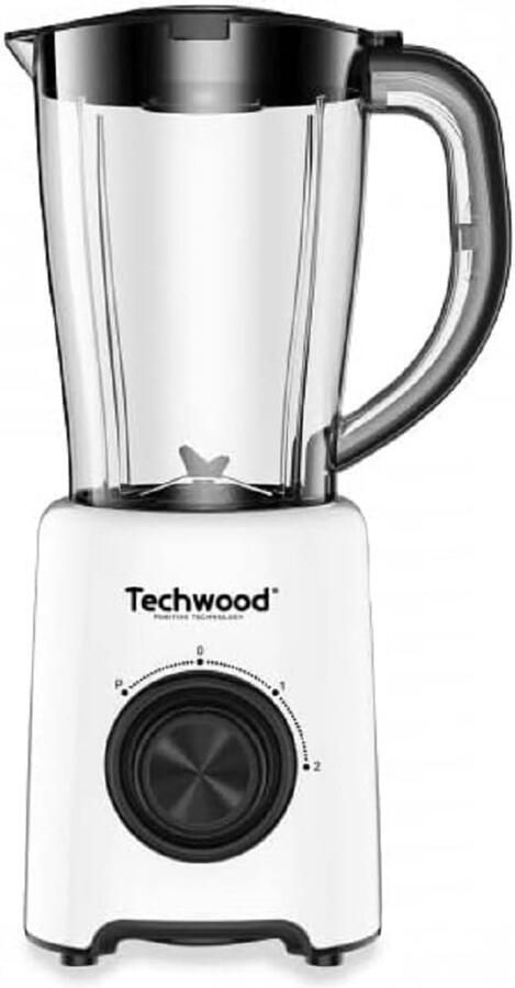 SnelShoppen Blender 500 W 1.5 L 2 Snelheden RVS Messen Impulsfunctie Antislip Voeten Keukenapparaat voor Smoothies en Soepen