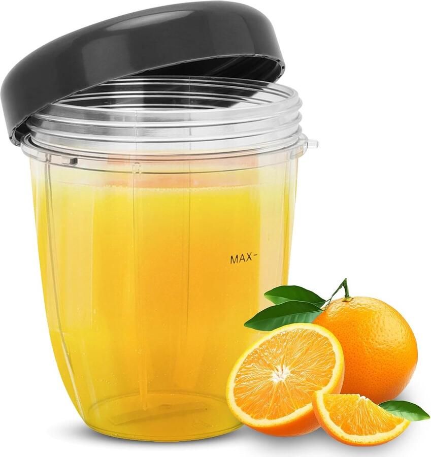 SnelShoppen Blender Onderdelen Set voor 32OZ Grote Beker met Deksel Veilig en Duurzaam Eenvoudig Schoon te Maken Geschikt voor 900W Blender (Klei