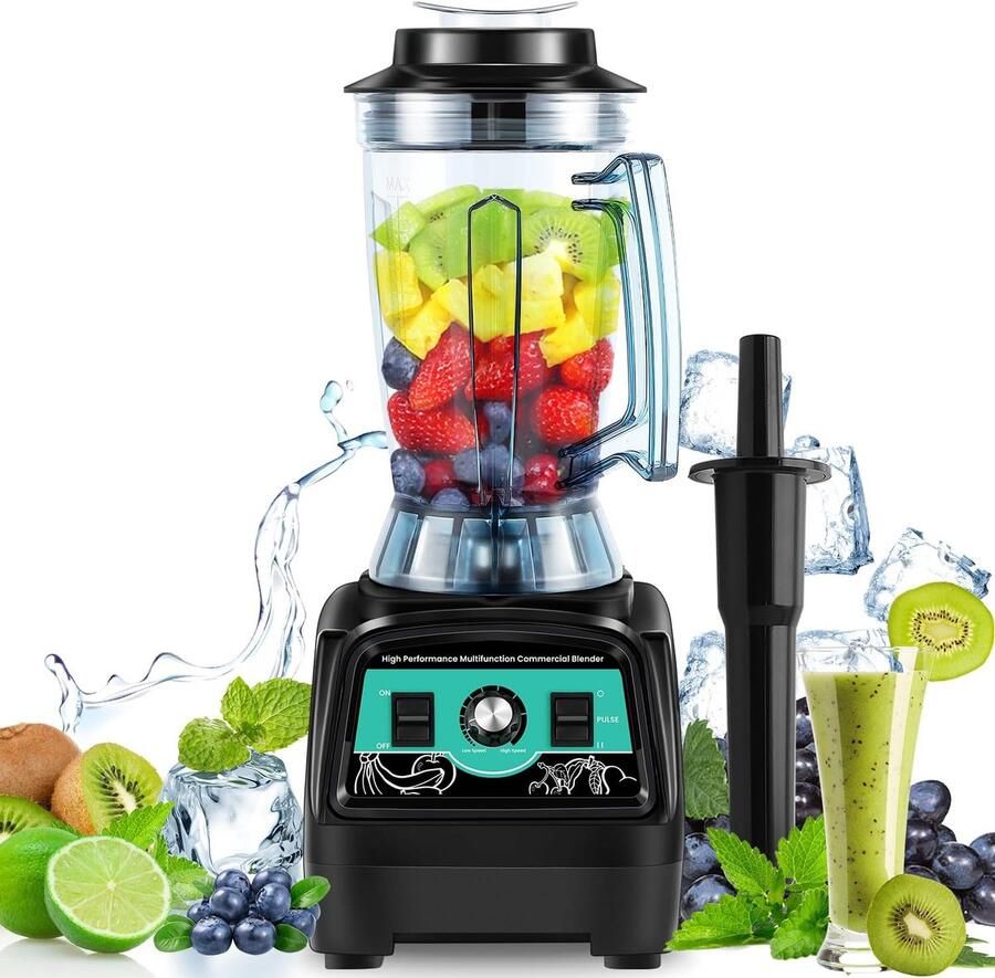 SnelShoppen Blender Smoothie Maker 3.9L Grote Capaciteit Professionele Mixer 2800W Hoogwaardige Multifunctionele Blender voor IJs Crushen Fruit Gr