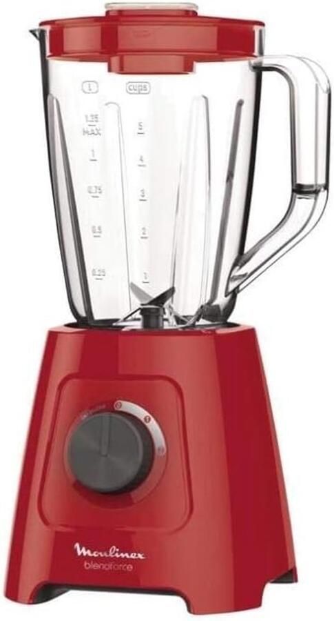Thijox Blendforce Blender 600W 2 Snelheden + Pulsfunctie 2L Capaciteit Smart Lock Systeem Eenvoudige Reiniging en Luchtkoeling voor Keuken en Sm