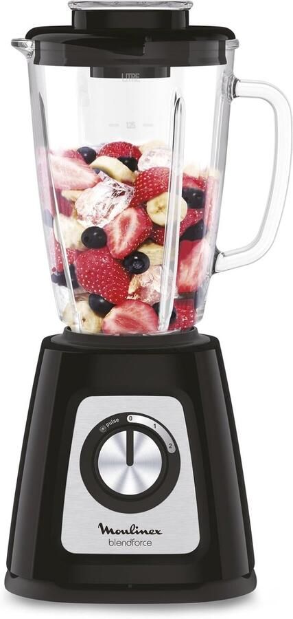 SnelShoppen Blendforce elektrische mixer met glazen kom 1 75L 800W vermogen ergonomisch ontwerp veilige vergrendeling voor smoothies en gemalen i