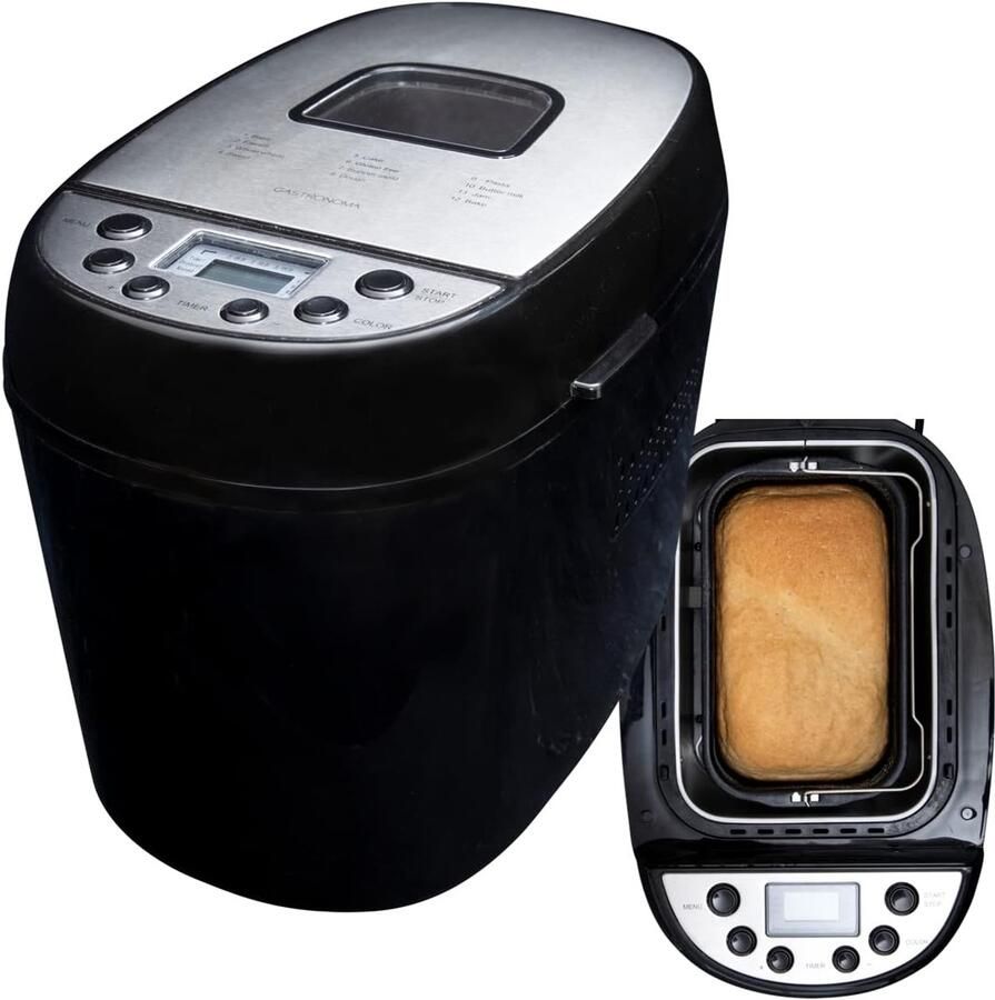SnelShoppen Broodbakmachine met 12 Digitale Programma's Automatische Ingrediënten Compartment 1350g Capaciteit 13-Uur Timer Warmhoudfunctie Voo