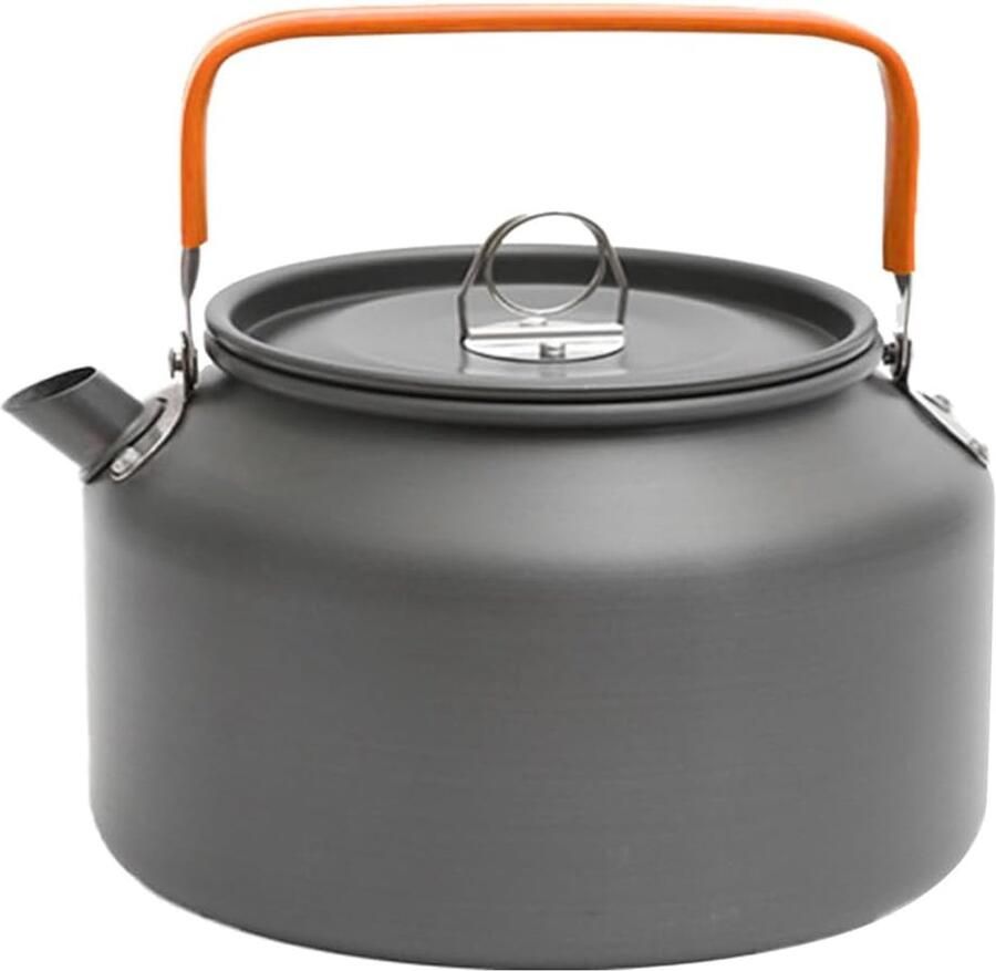 SnelShoppen Camping Waterkoker 1 8L Ultralichte Aluminium Waterketel Outdoor met Draagtas Snel Koken Inklapbare Hittebeschermde Handgreep Id
