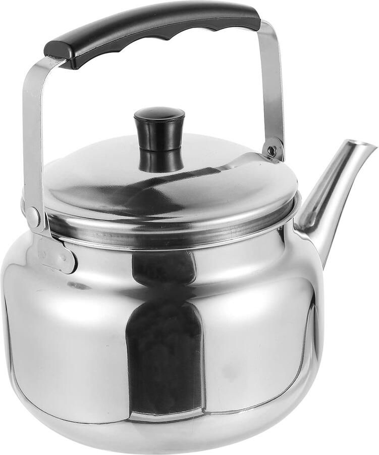 SnelShoppen Camping Waterkoker 1500 ml RVS Theepot Koffieketel Ergonomische Handgreep Buiten koken Picknick Keuken Roestvrij staal