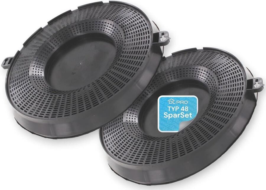 SnelShoppen Carbon Filter Set voor Afzuigkap 2x E3CFT48 EHFC48 Geschikt voor AEG Whirlpool Indesit Hoogwaardige Actieve Koolstof Keukenacc