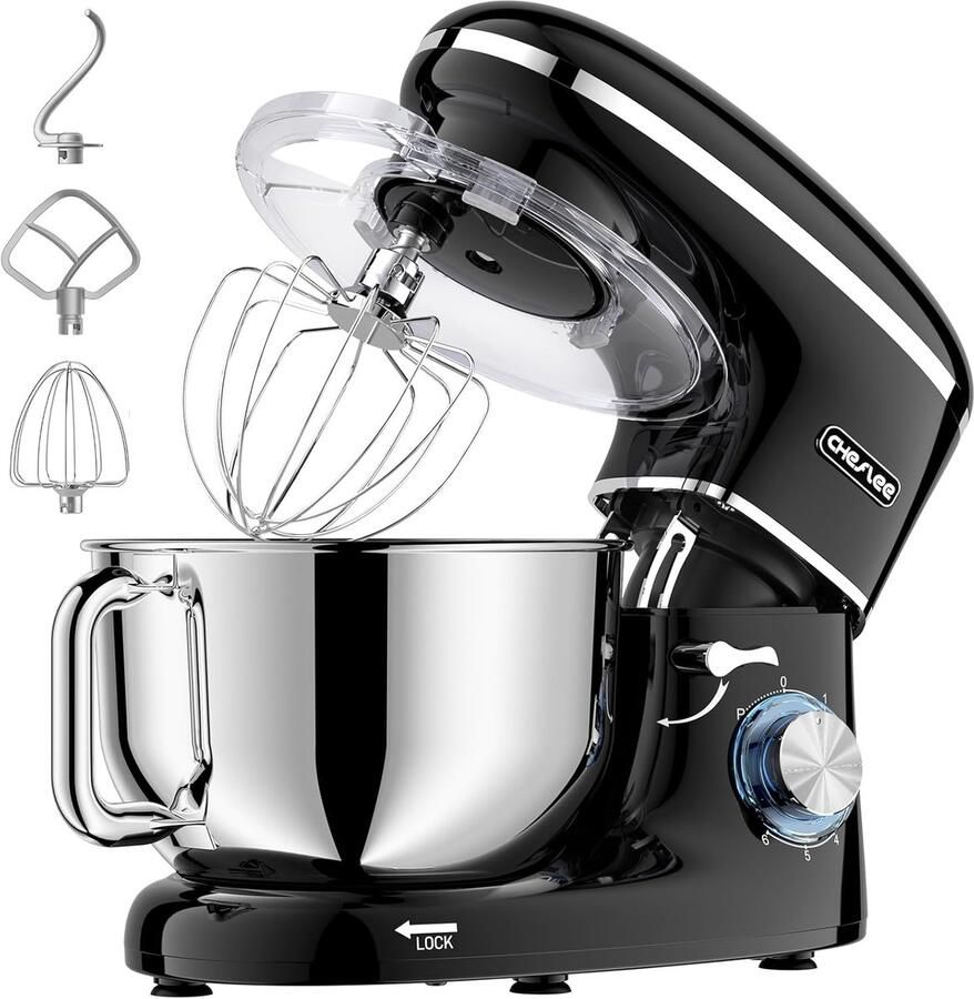 SnelShoppen Cheflee Food Processor Zwart Multifunctionele Keukenmachine met Snijd- en Mixfunctie Perfect voor Smoothies Soepen en Salades Va