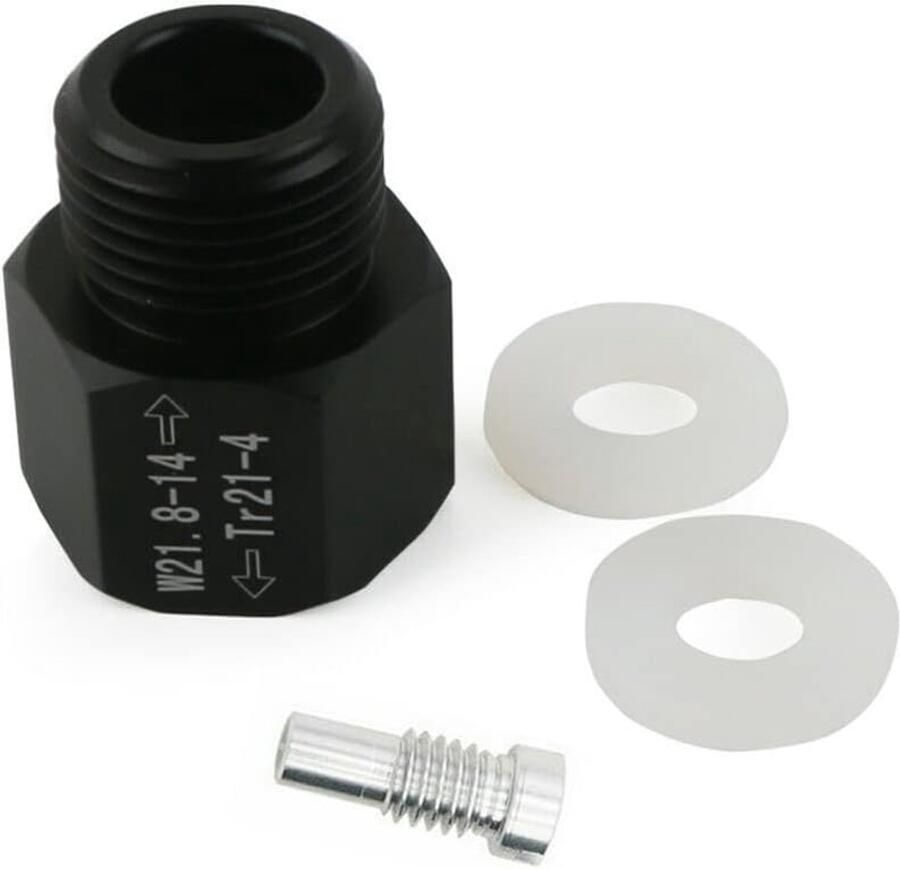 SnelShoppen CO2 Cylinder Adapter voor SodaStream T21-4 naar W21.8-14 Converter Aluminium Hoogwaardige Kwaliteit voor Feesten en Camping