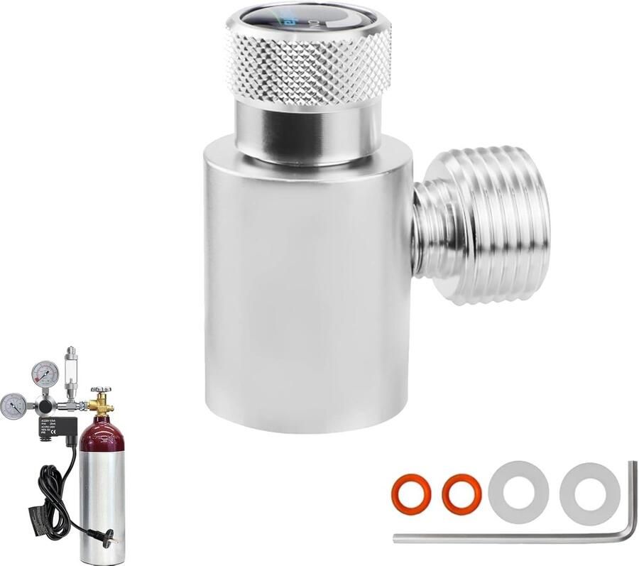 SnelShoppen CO2-fles Adapter voor SodaStream Quick Connect TR21-4 naar W21.8 Bespaar op Navulkosten Geschikt voor Thuisbrouwen en Bruiswatertoest